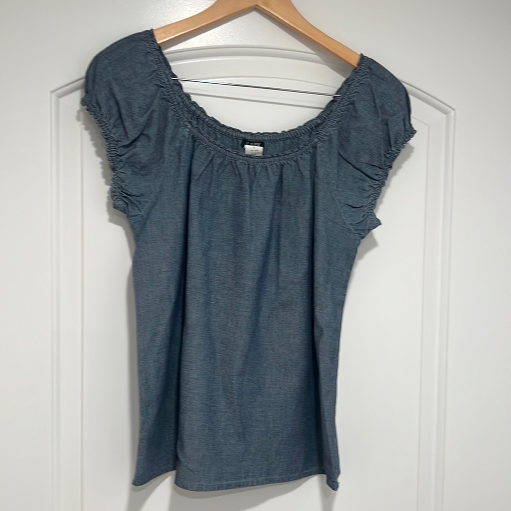 J.Crew Factory  denim pullover top